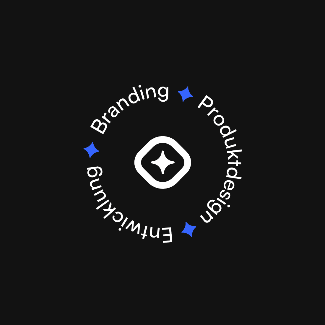 Visora-Logo, das in einem weißen Ring von den Wörtern „Branding“, „Produktdesign“ und „Entwicklung“ umgeben ist.